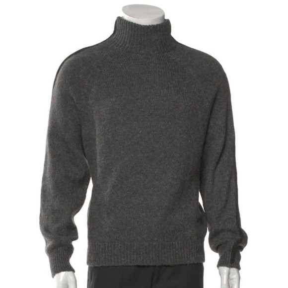 Officine Generale Dark Gray Turtleneck Sweater - Picture 1 of 3